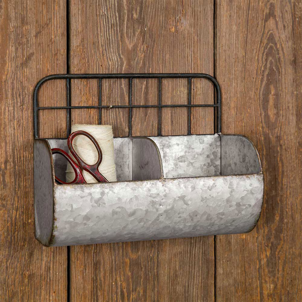Divided Wire Back Wall Bin (S)
