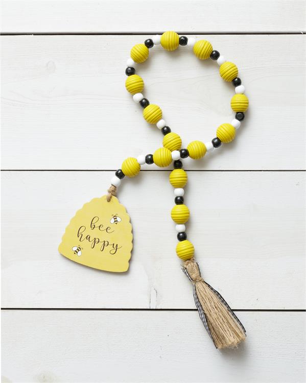 Wildflowers & Bee Wooden Beads