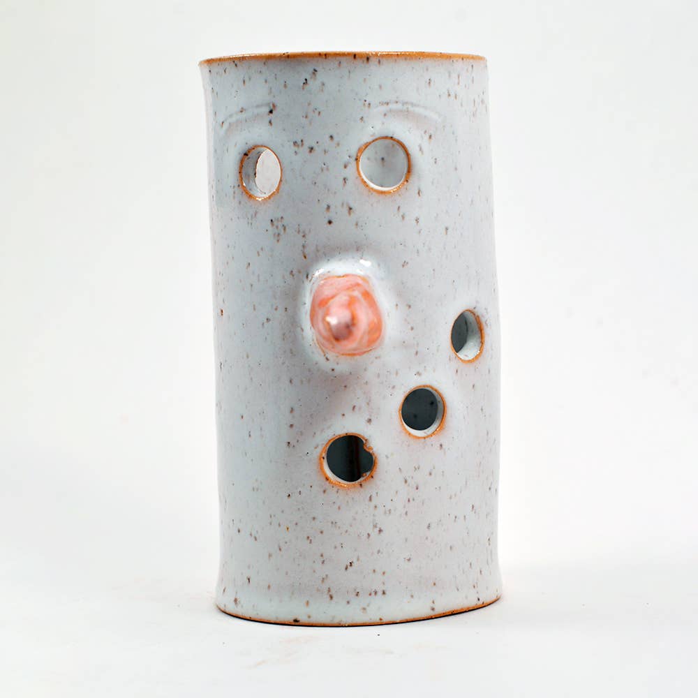 Ceramic Snowman Luminaries