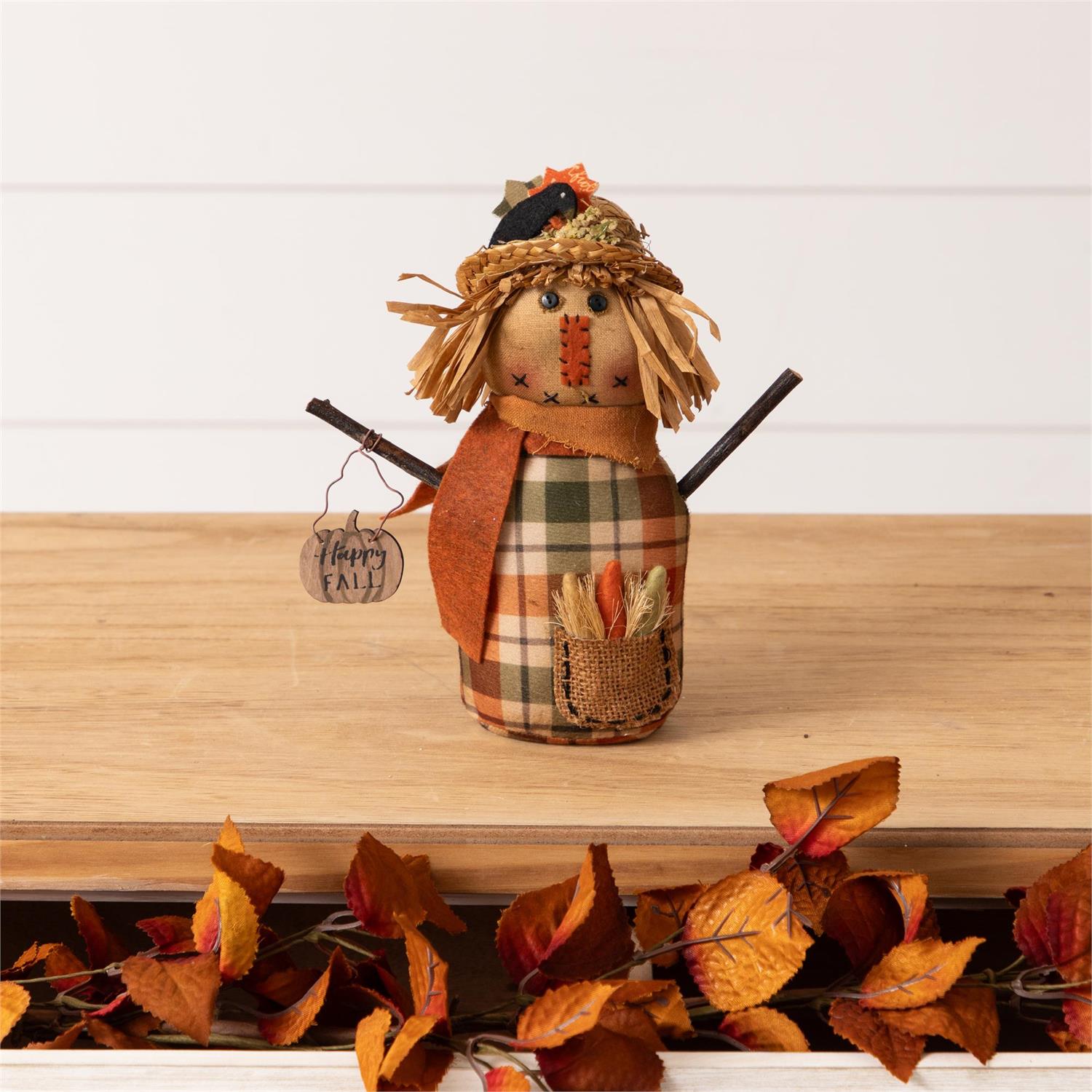 Scarecrow Happy Fall Pumpkin