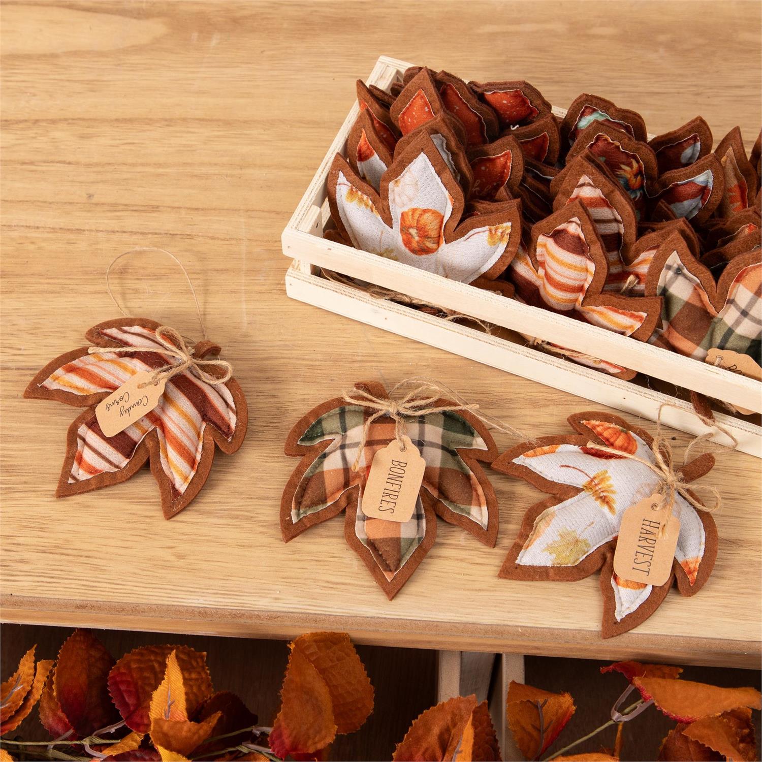 Crate of 18 - Fall Leaf Ornaments