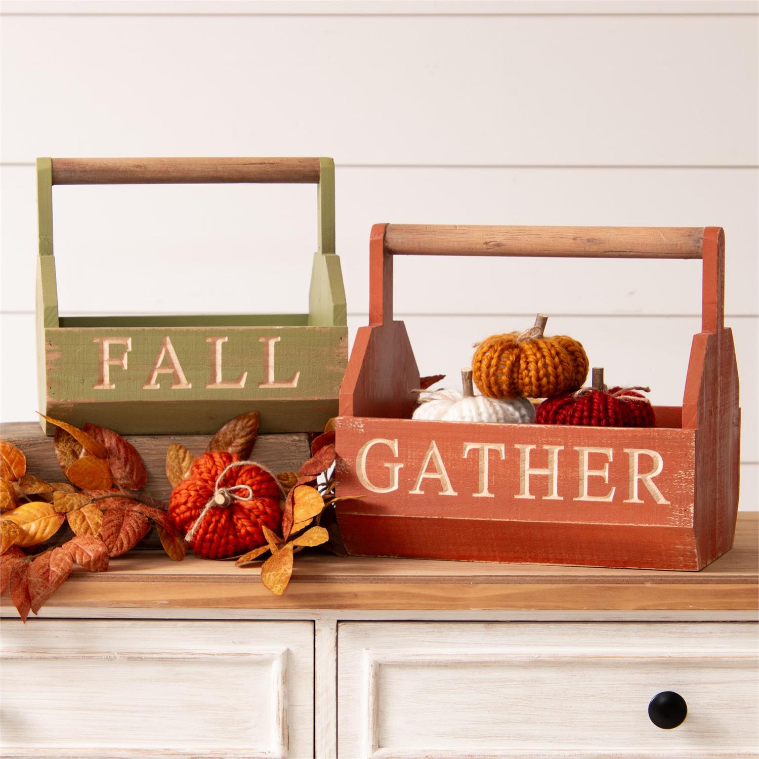 Vintage Tool Box Decor, Fall And Gather