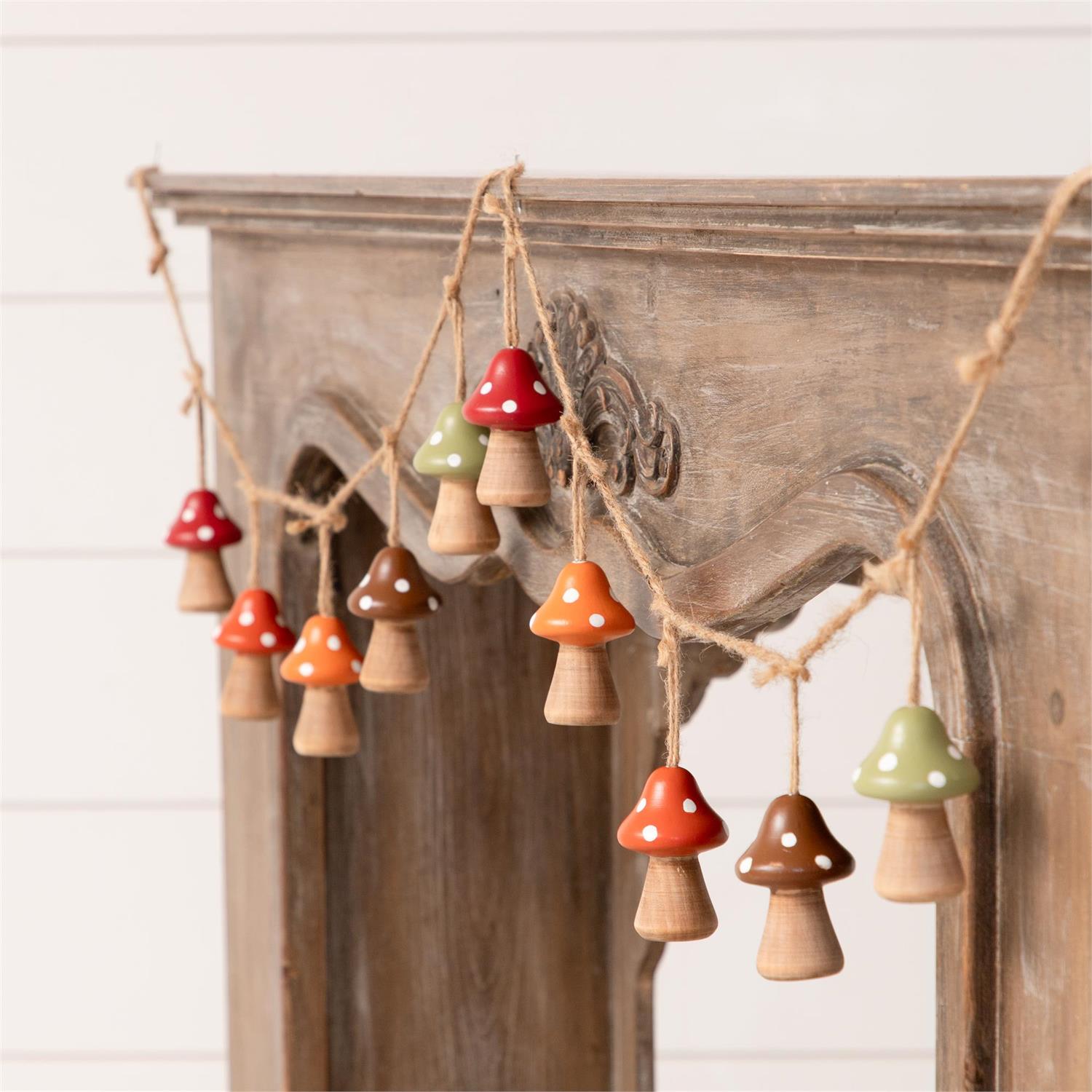 Wood Mushroom Garland