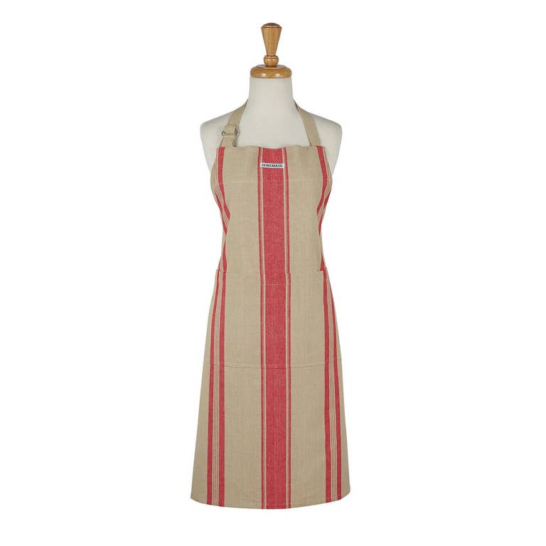 Red French Stripe Chef's Apron (5609846079645)