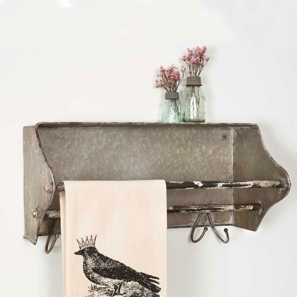 Metal Toolbox Inspired Wall Shelf