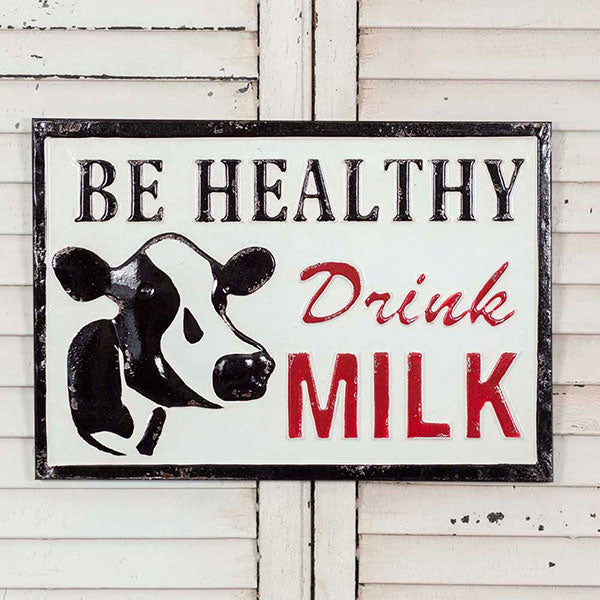 Drink Milk Metal Sign