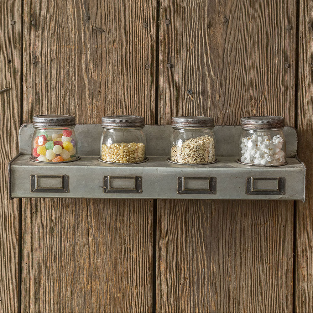 Four Pint Jars with Storage Bin