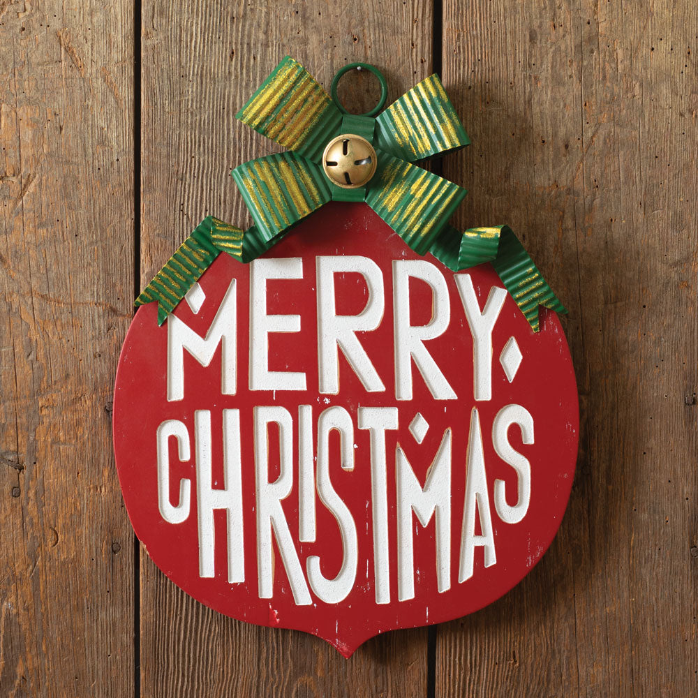 Carved Merry Christmas Ornament Wall Art