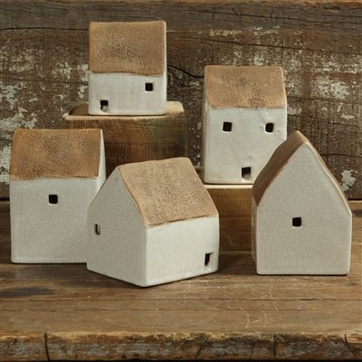 Ceramic White Cottages (S/5)