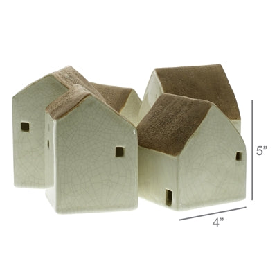 Ceramic White Cottages (S/5)