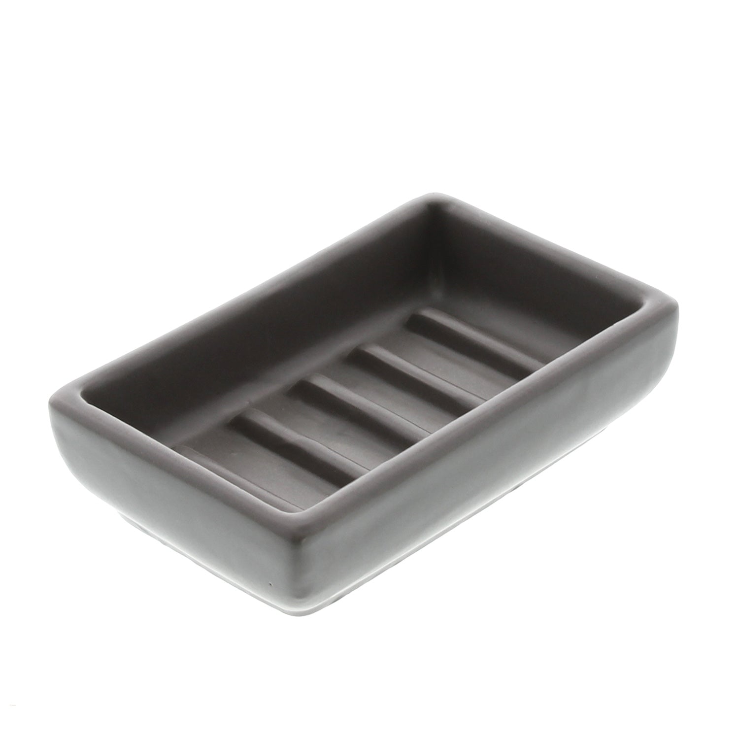 Matte Gray Ceramic Soap Dish