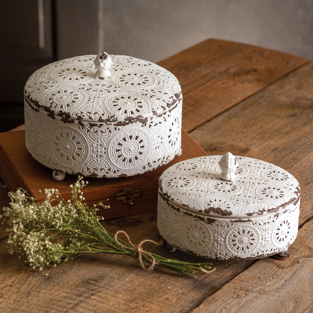 Vintage Trinket Boxes (S/2)
