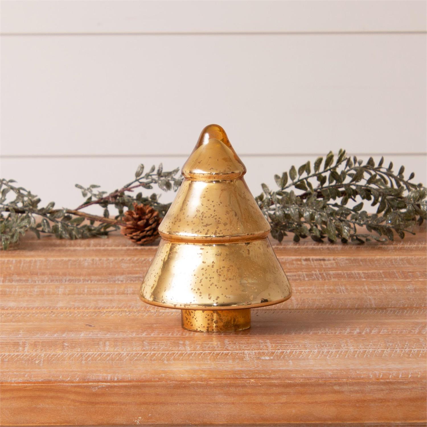 Gold Glass Christmas Tree