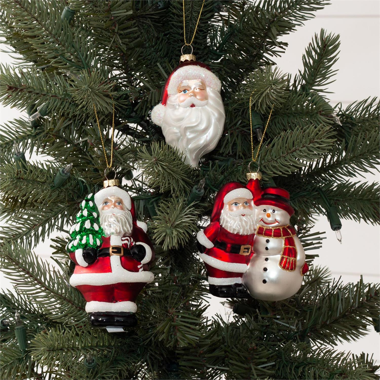 Ornaments - Asst Santas