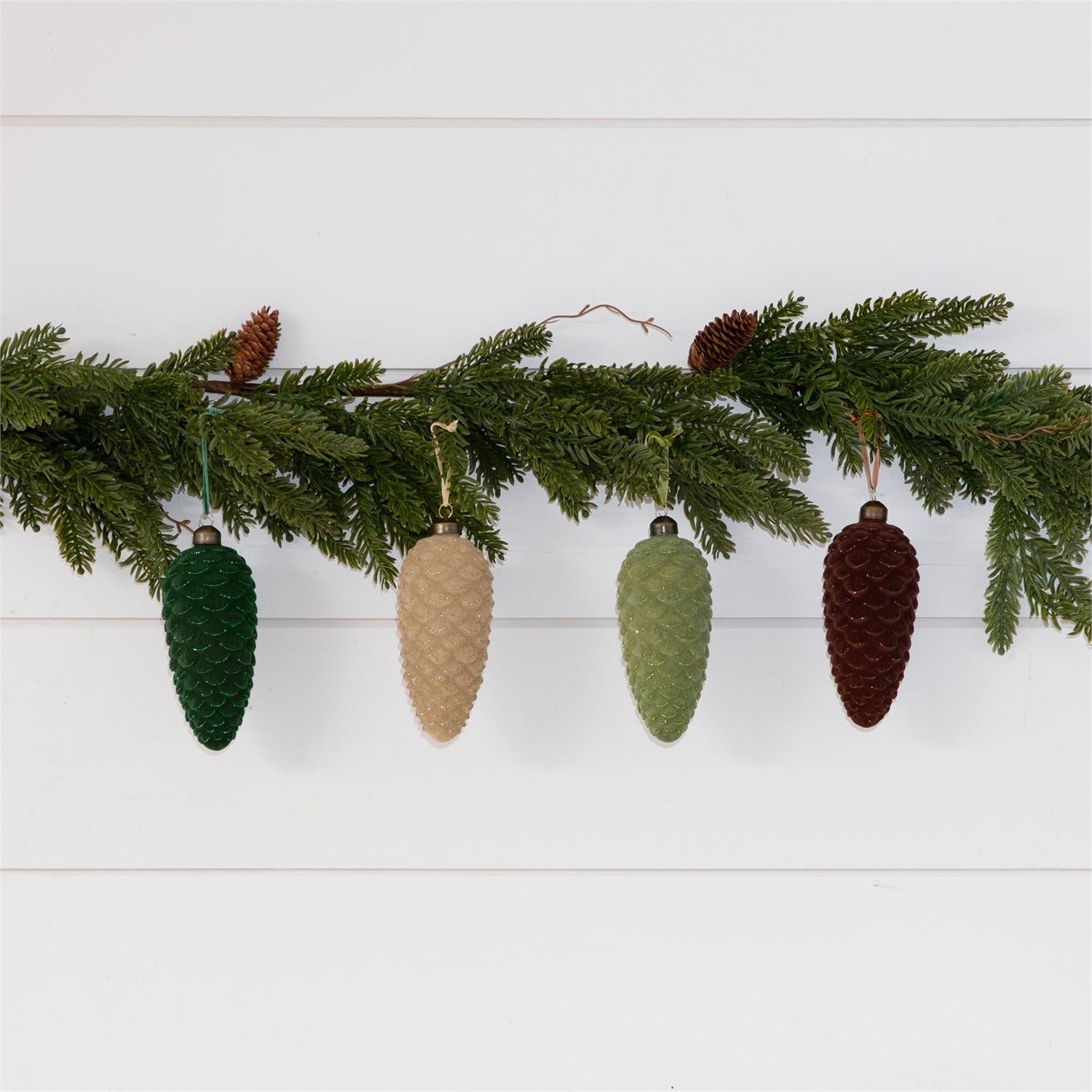 Ornaments - Glass, Pinecones