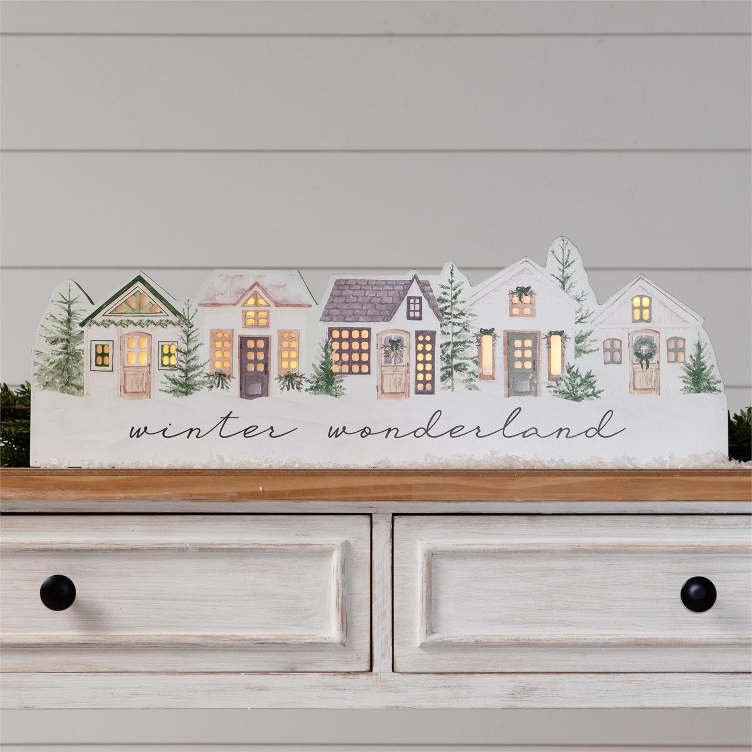 LED Block Sign - Winter Wonderland
