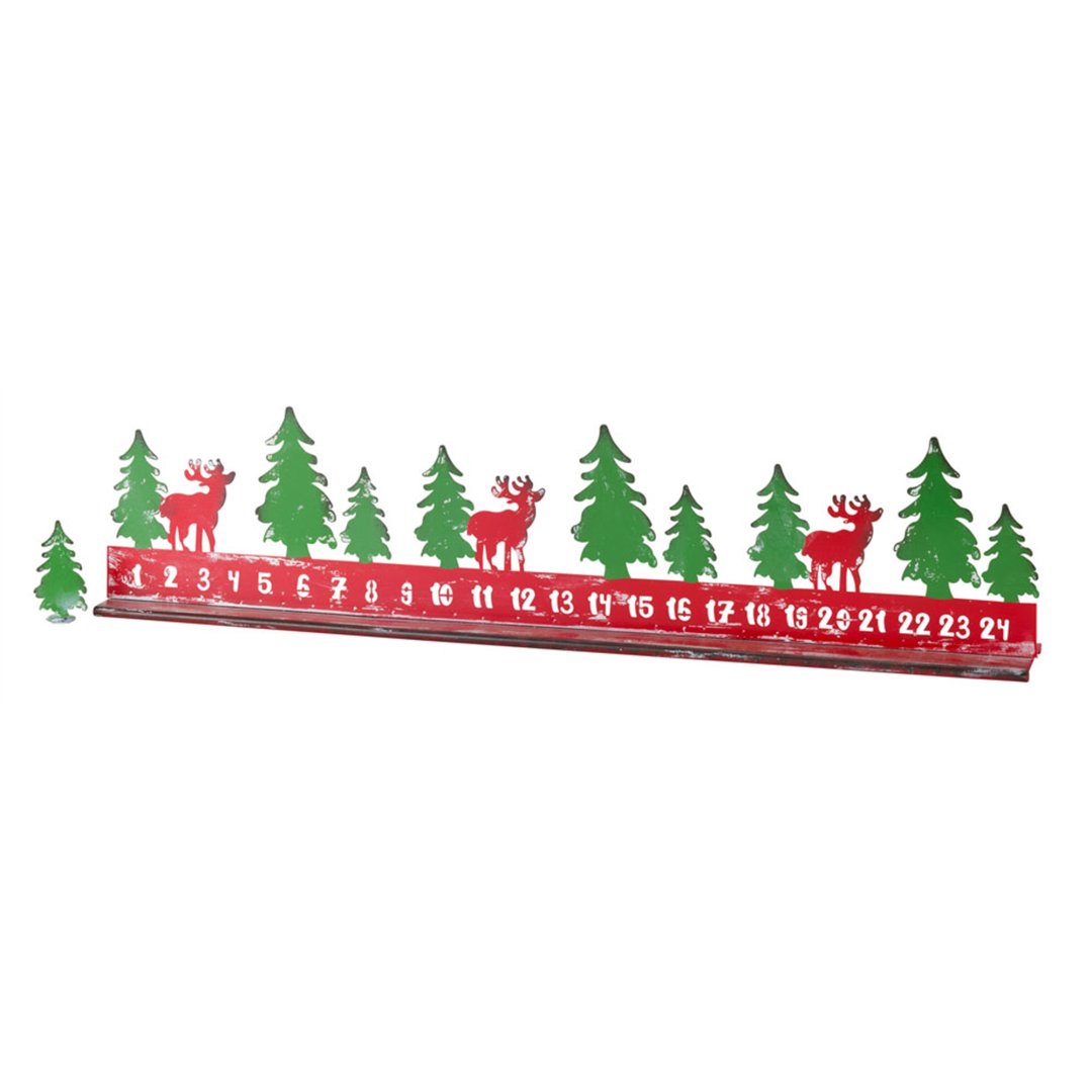 Metal Winter Scene Countdown Calendar