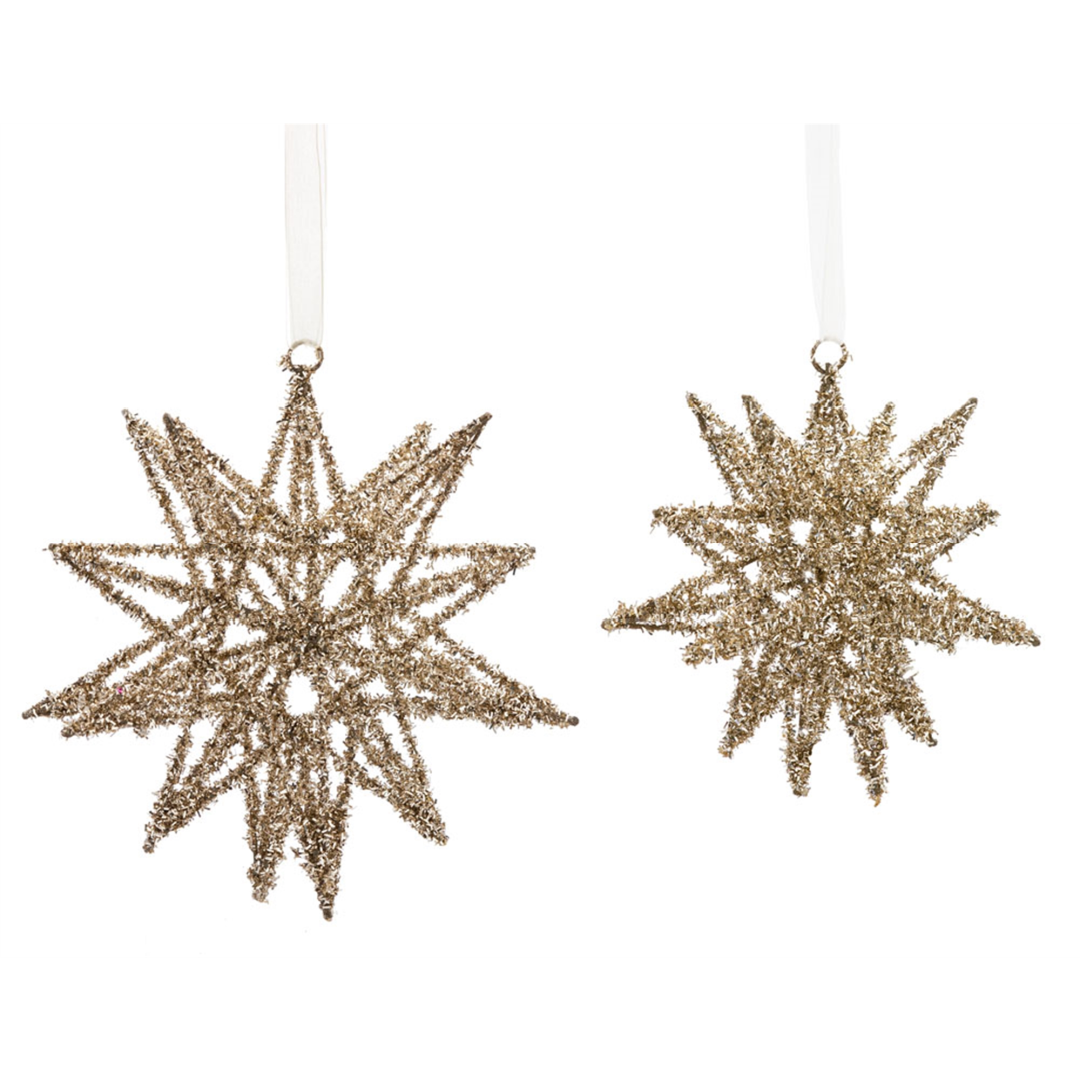 Wired Tinsel 3D Stars (S/2)