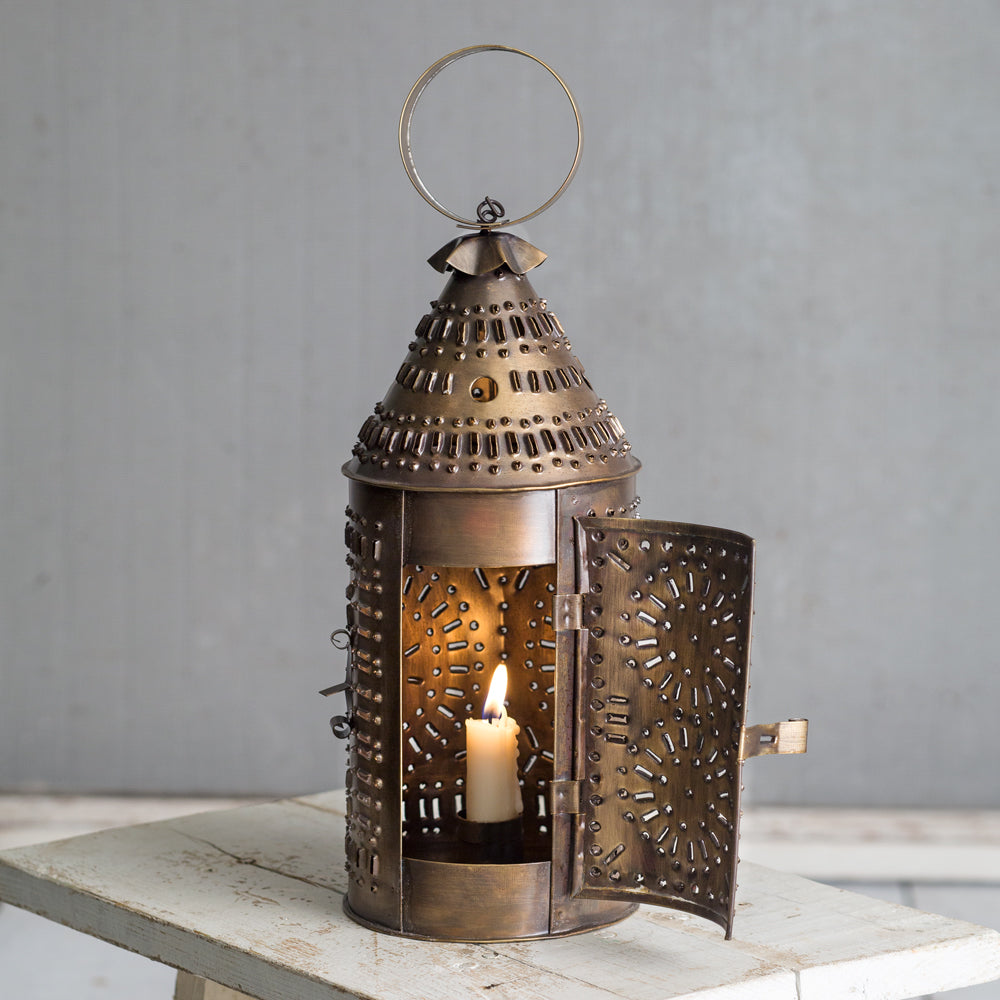 Paul Revere Candle Lantern - Antique Brass
