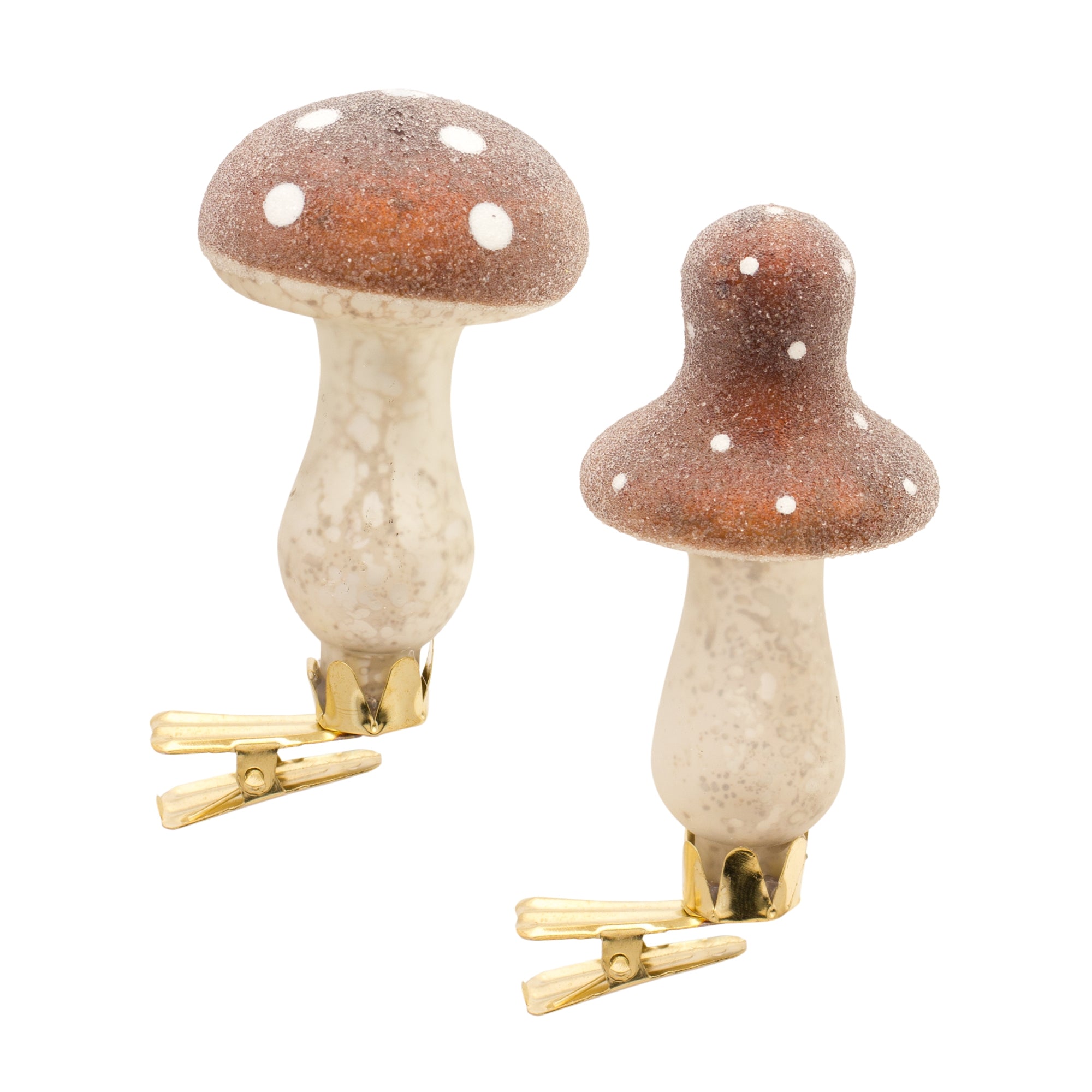 Mushroom Ornament Clips - Rust (S/2)