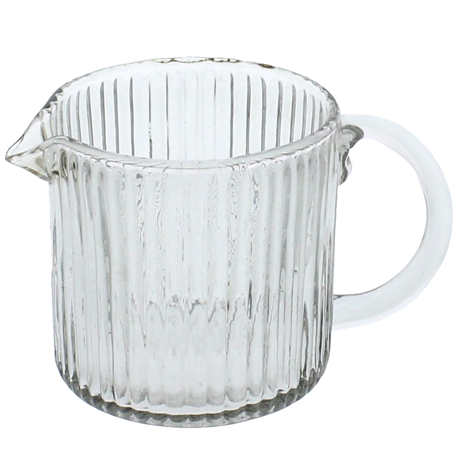 Ribbed Glass Pitcher