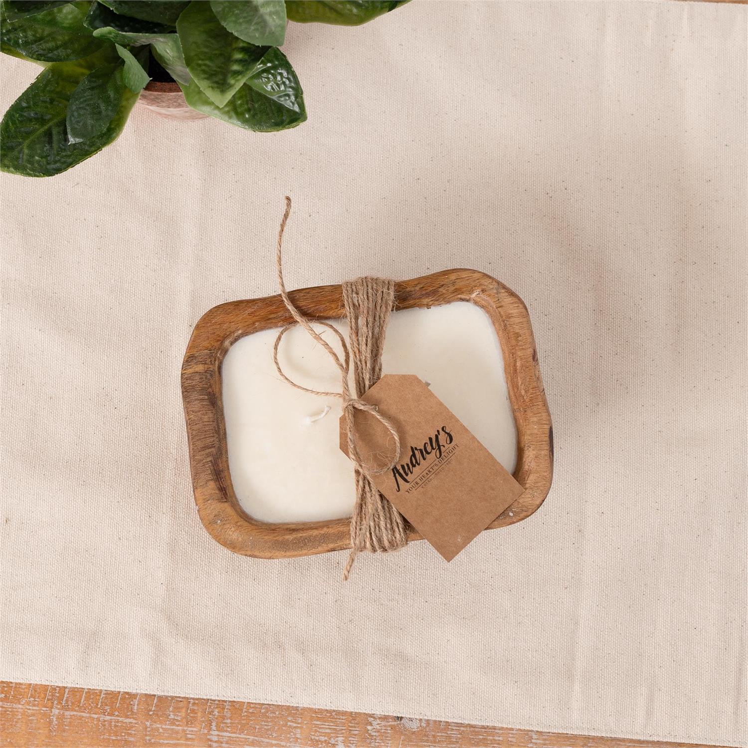 Soy Candle - Mango Wood Dough Bowl