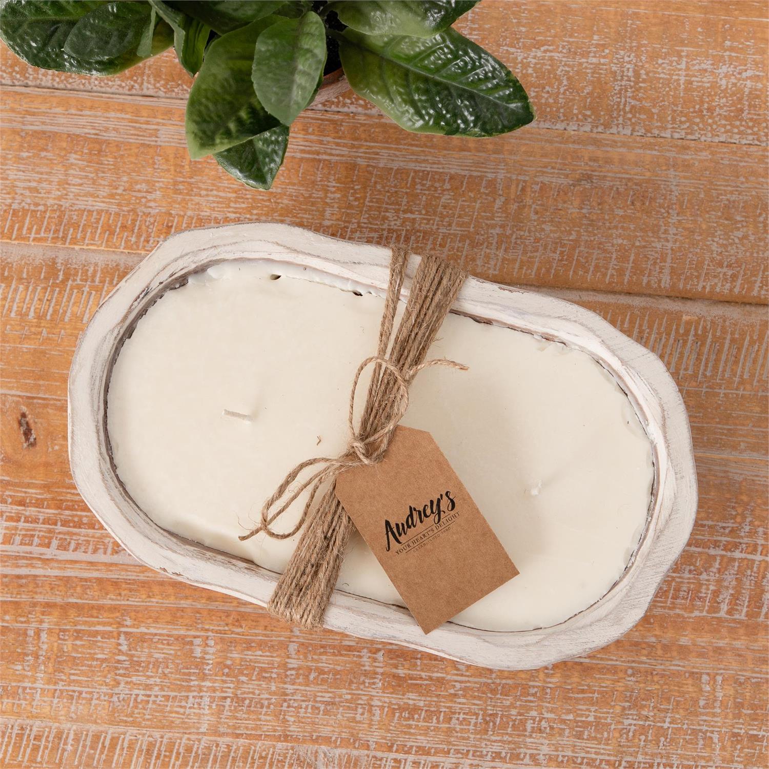 Soy Candle - Whitewashed Dough Bowl