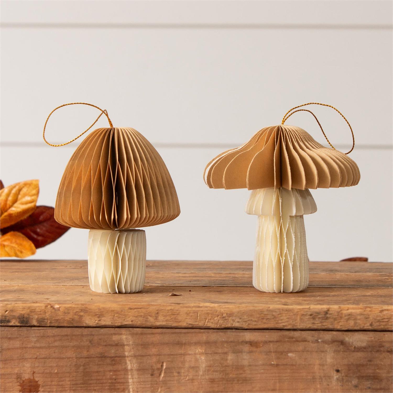 Honeycomb Mushroom Ornaments