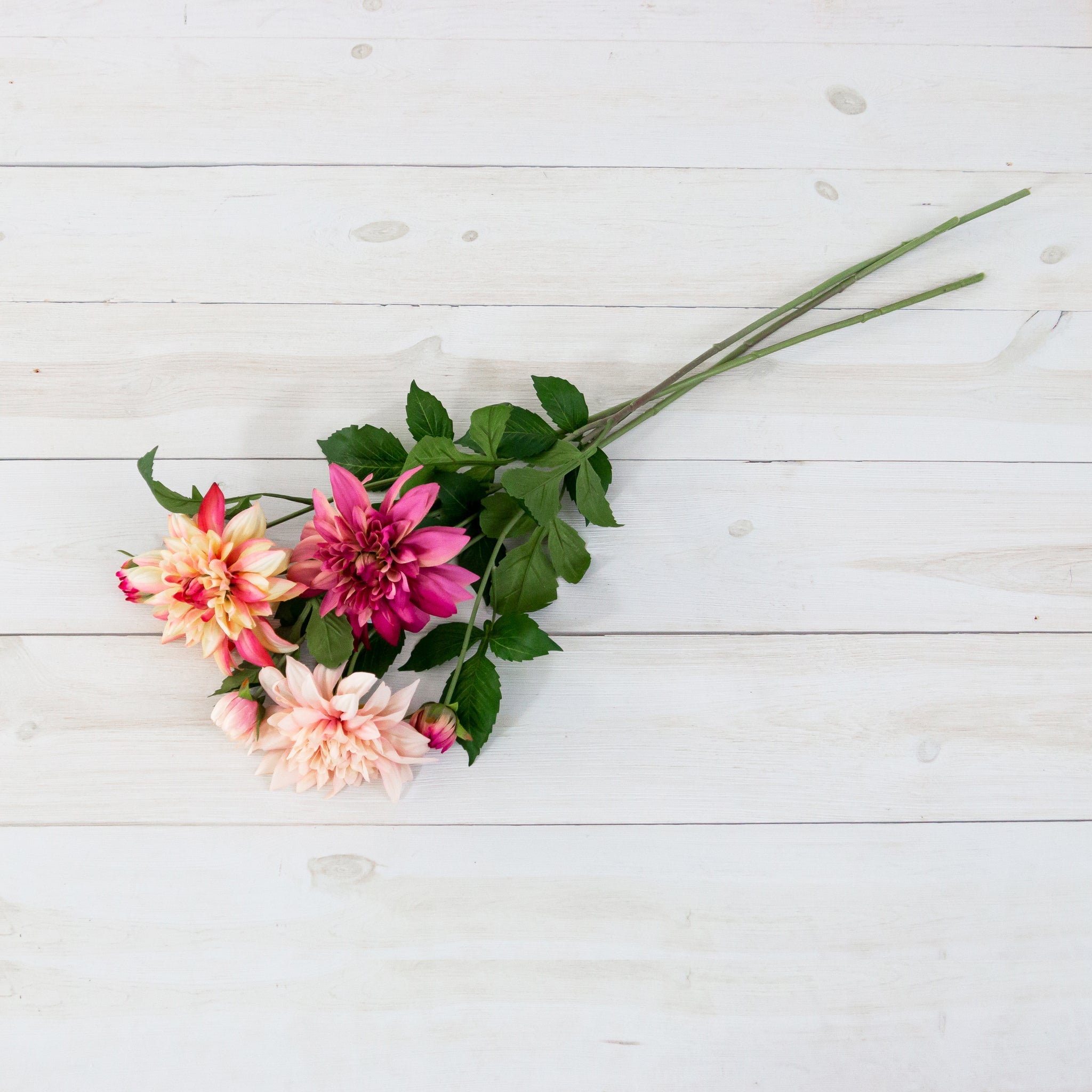 Spray - Dahlias And Buds, Asstd Pinks