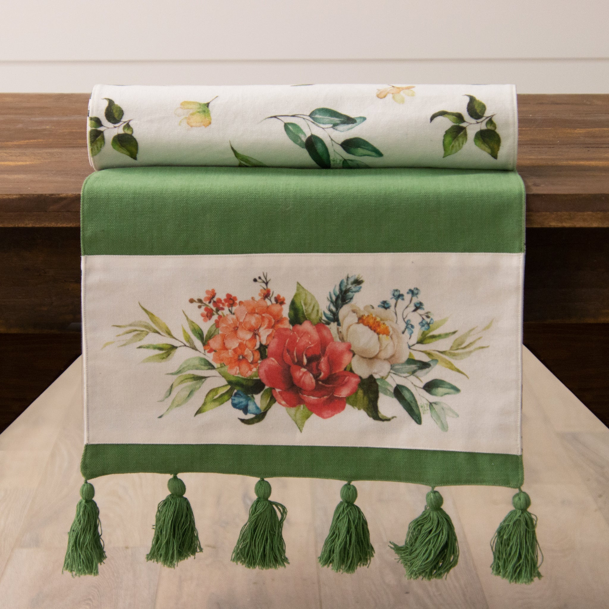 Reversible Table Runner - Floral Cluster