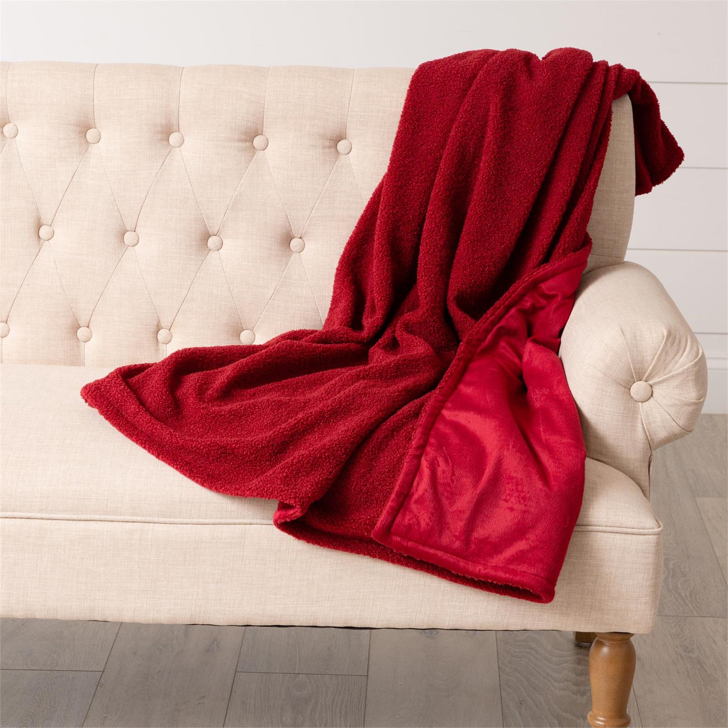 Throw - Cozy Teddy, Red