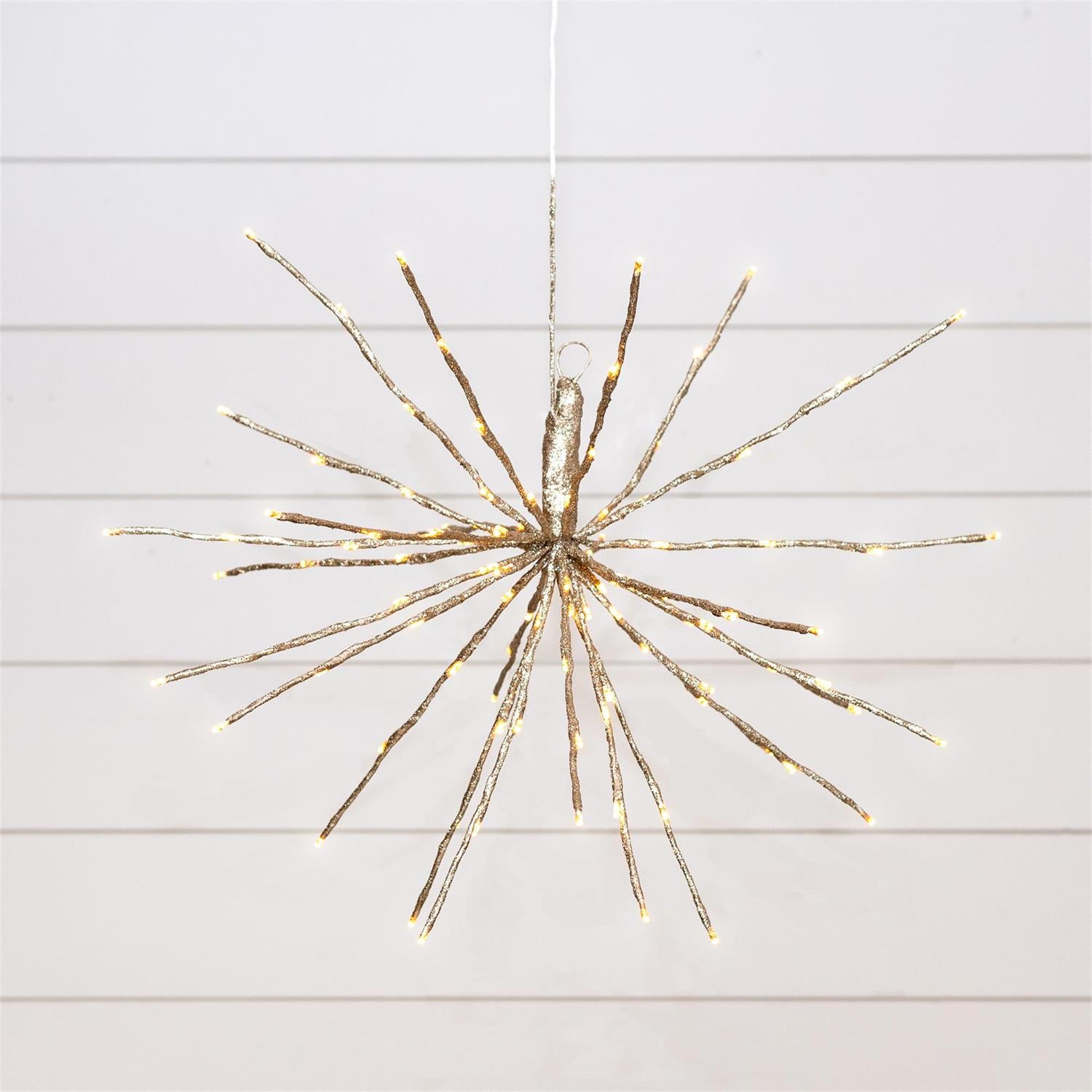 Gold Starburst LED Hanging Light