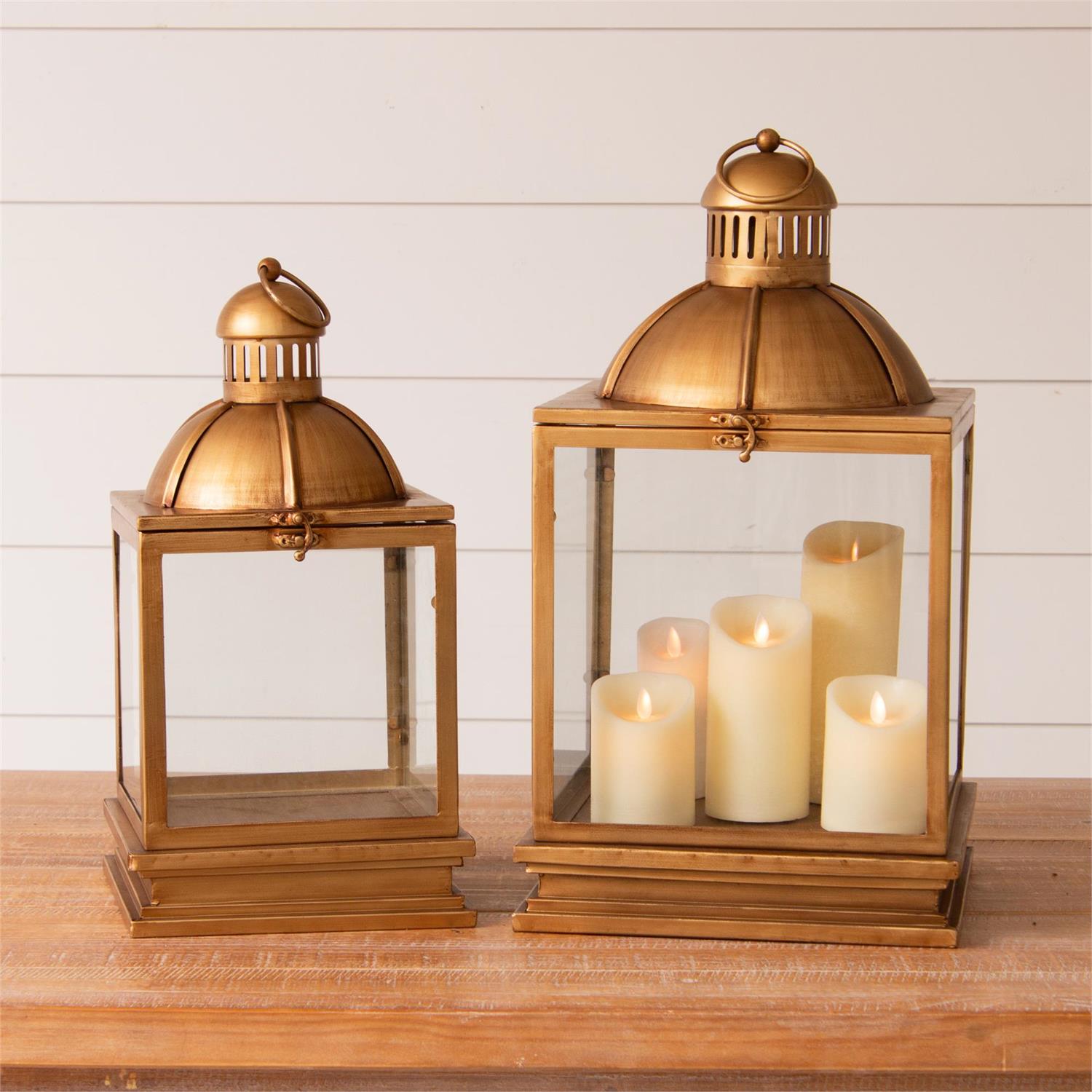 Gold Dome Top Lanterns