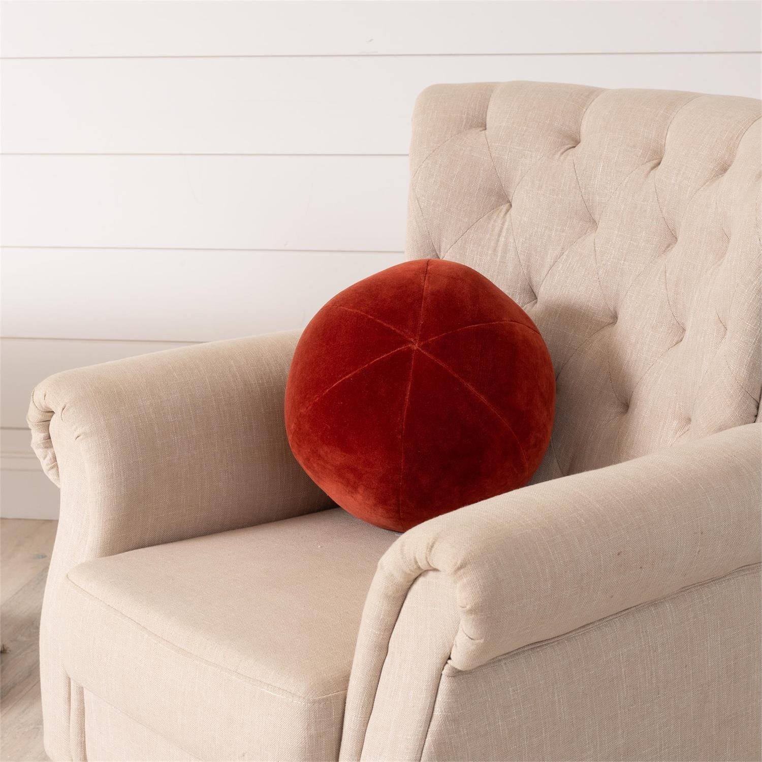 Sphere Pillow - Rust Velvet