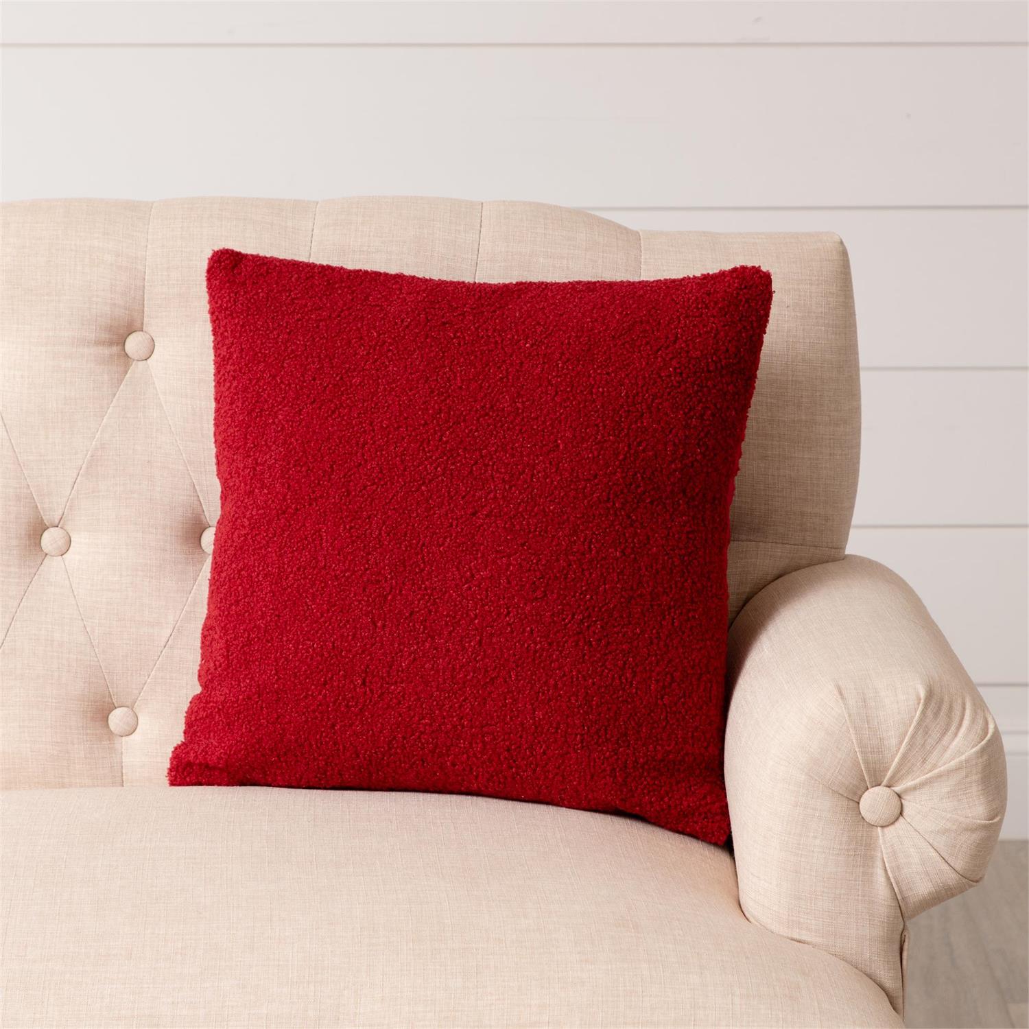 Pillow - Cozy Teddy, Red