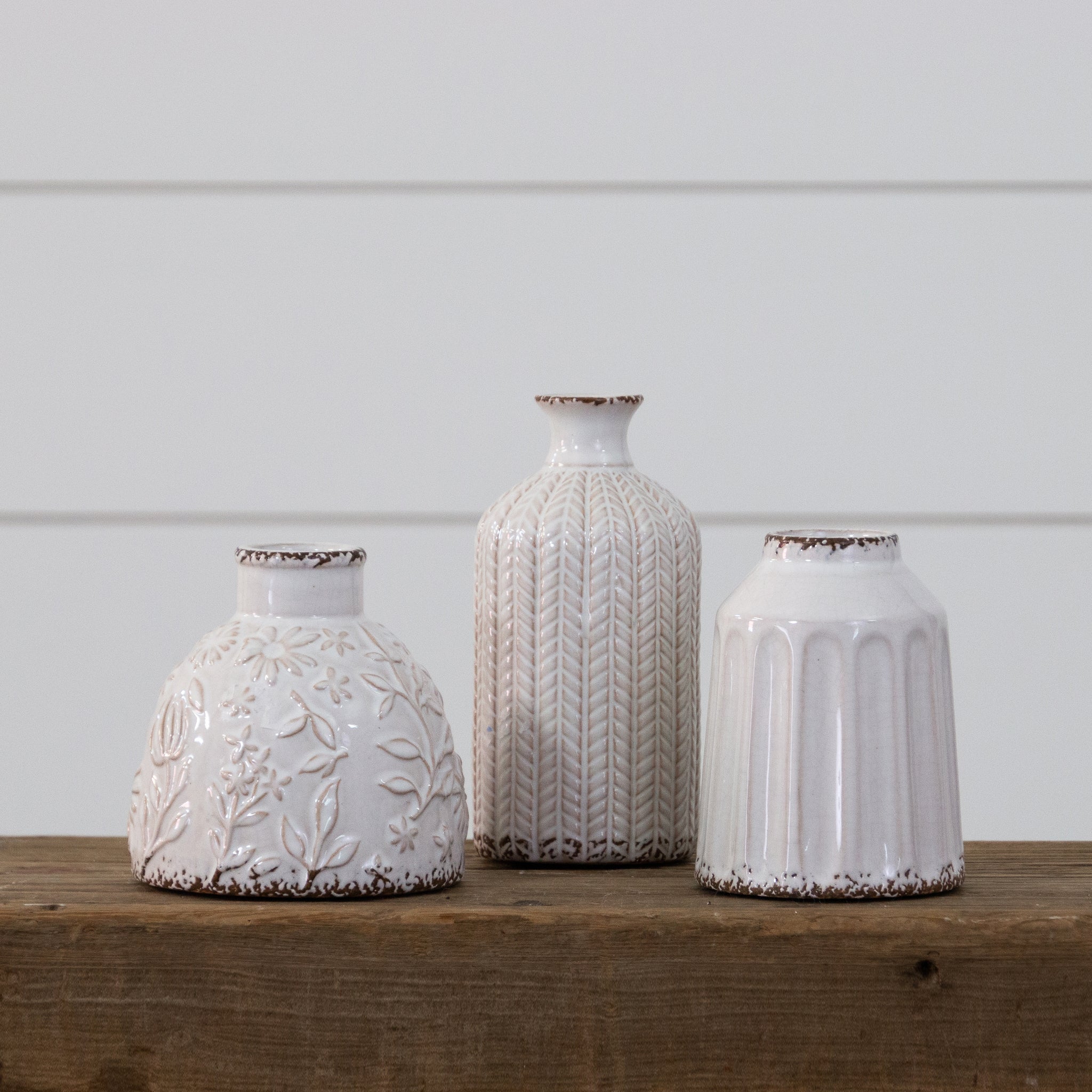 Textured Patterns Vases, Sm