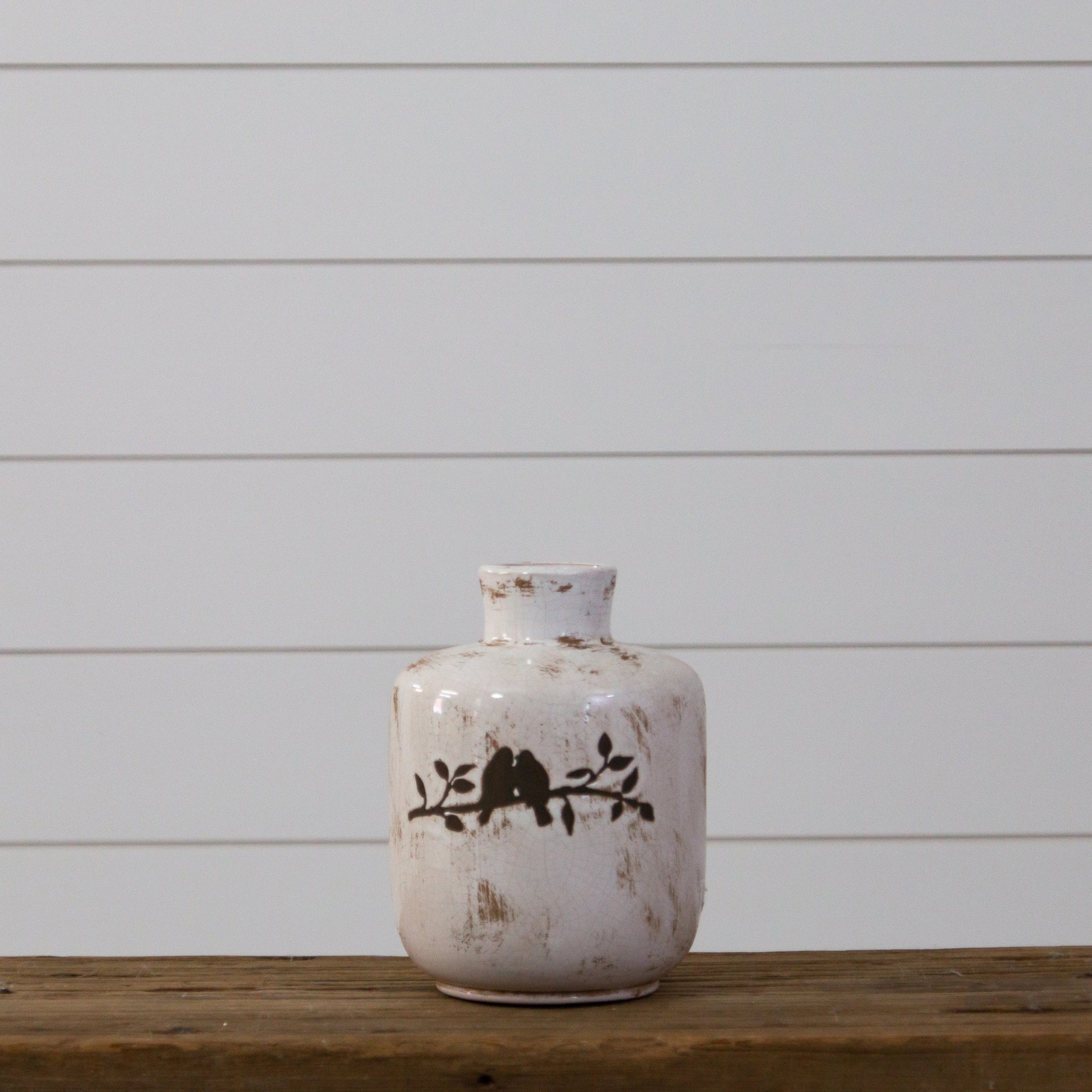 Pottery - Birds N Branches Vase, Sm