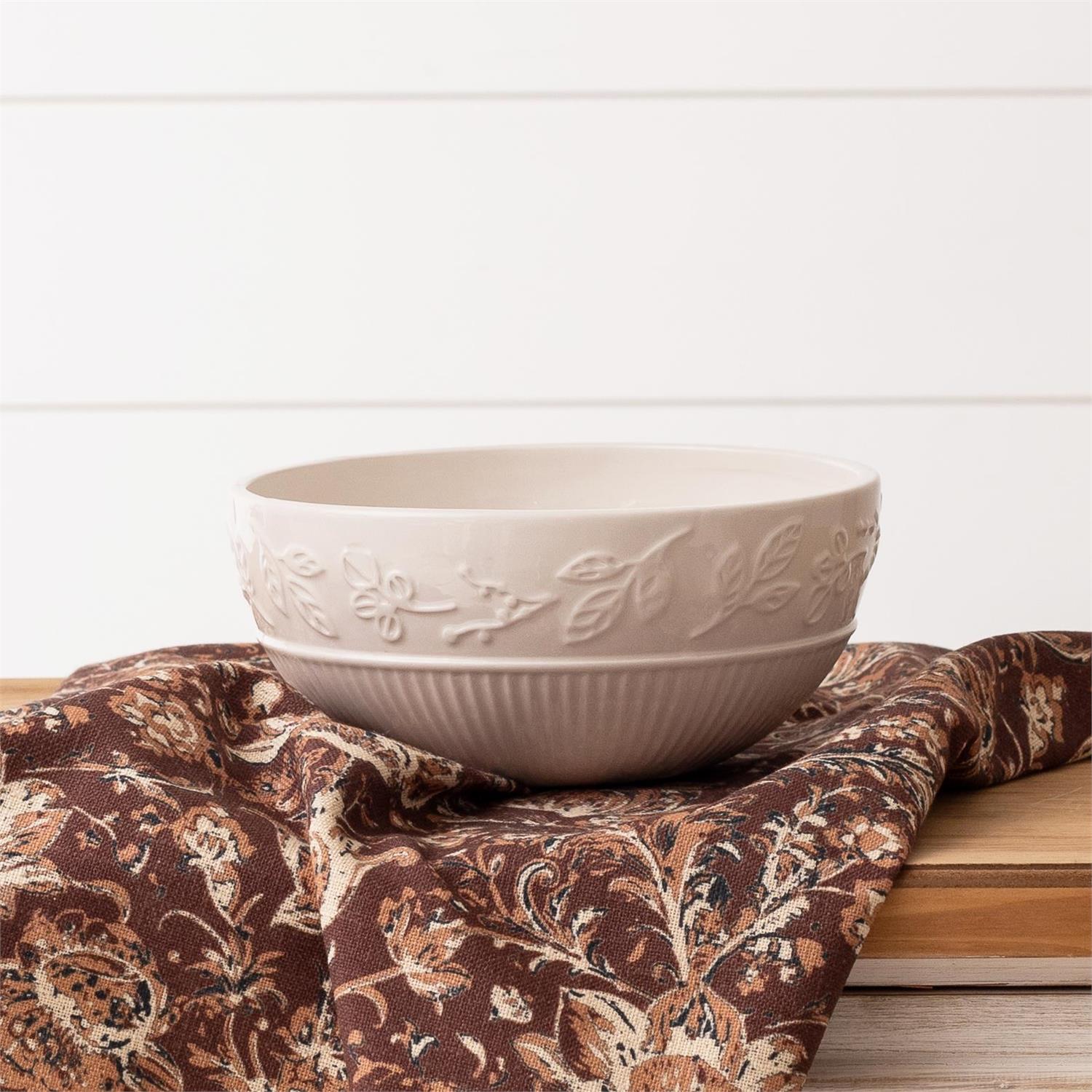 Bowl - Ridged with Leaf Detail