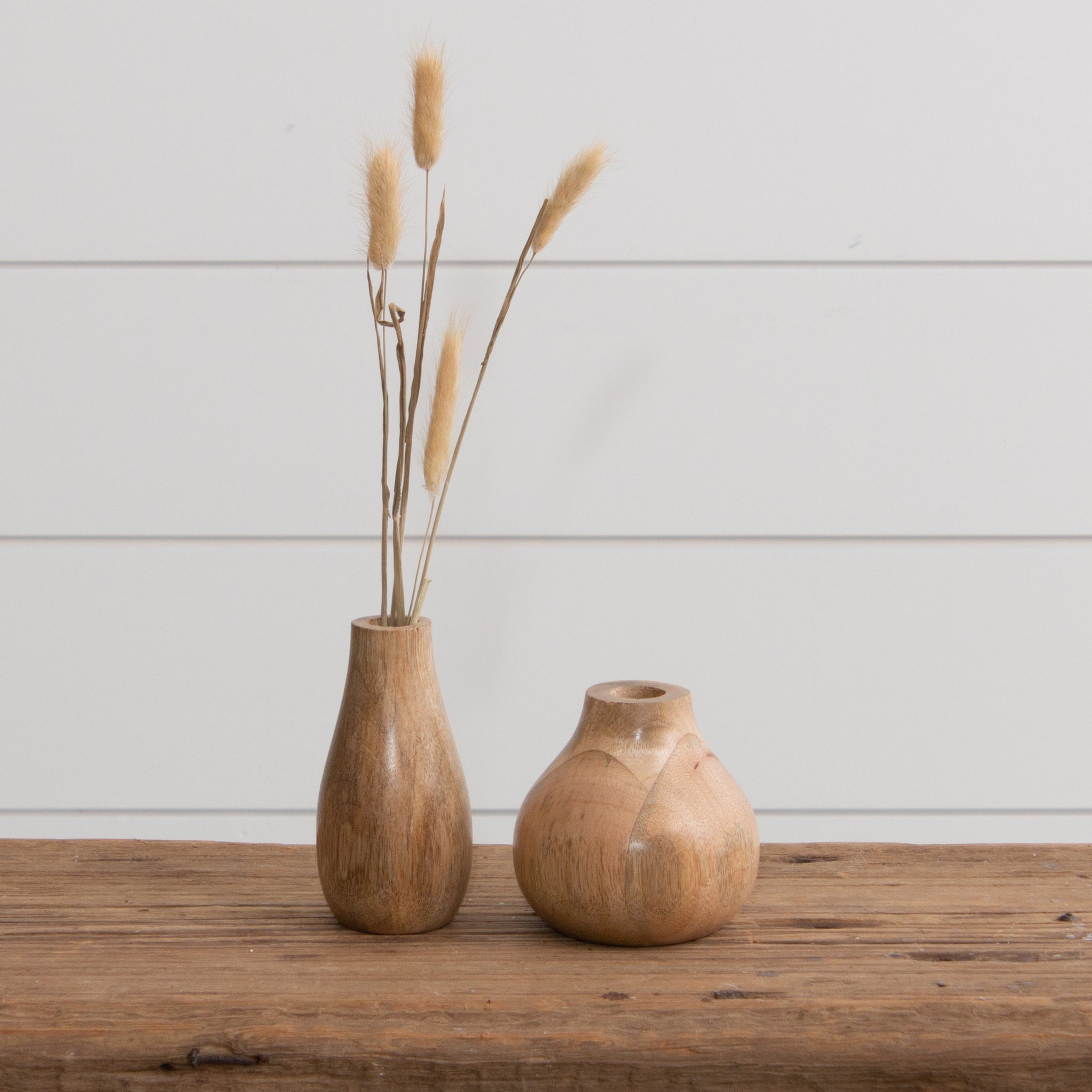 Mango Wood Bud Vases