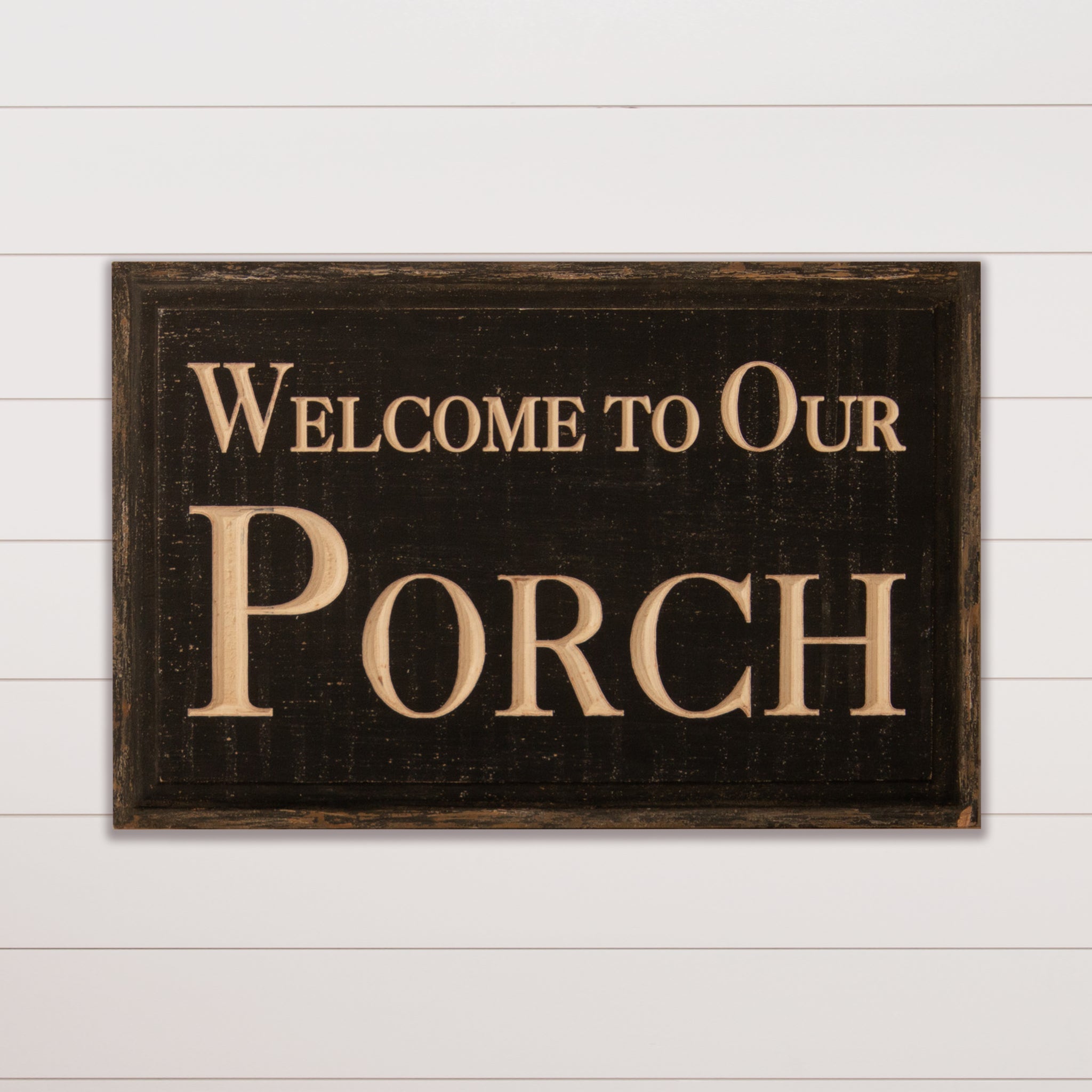 Welcome To Our Porch Carved Sign