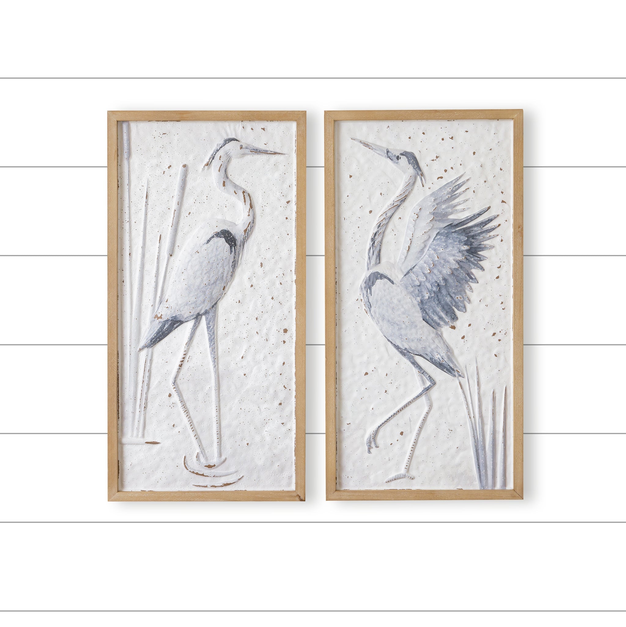 Wall Art - Embossed Herons