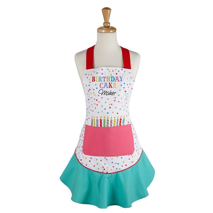 Birthday Cake Maker Ruffle Apron (5609842213021)