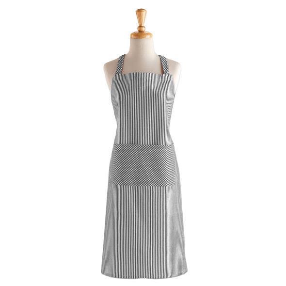 Black Chef Stripe Apron (5609844572317)