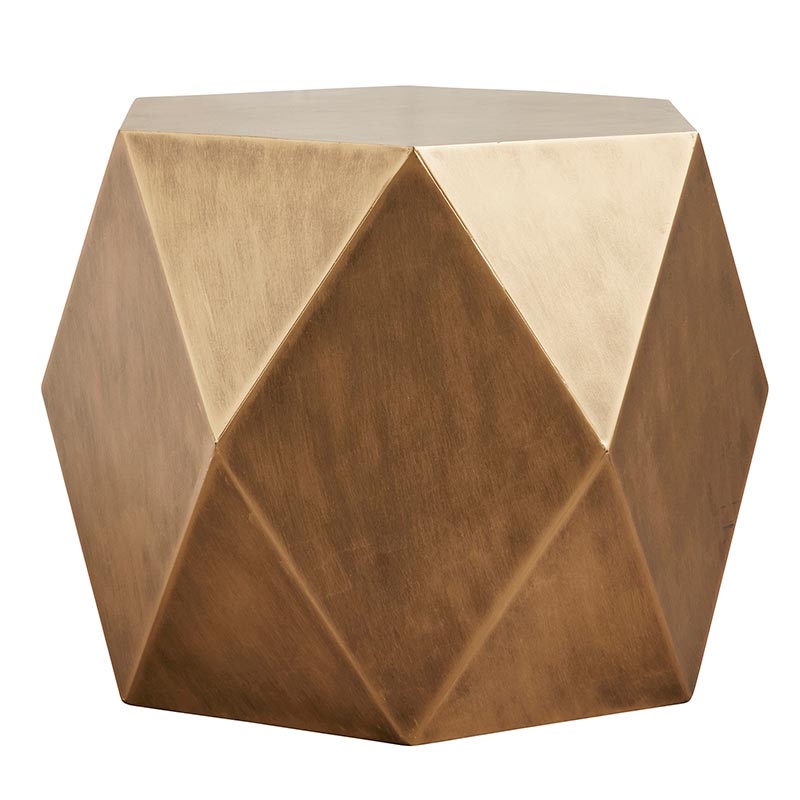 Gold Hexagon Metal Table