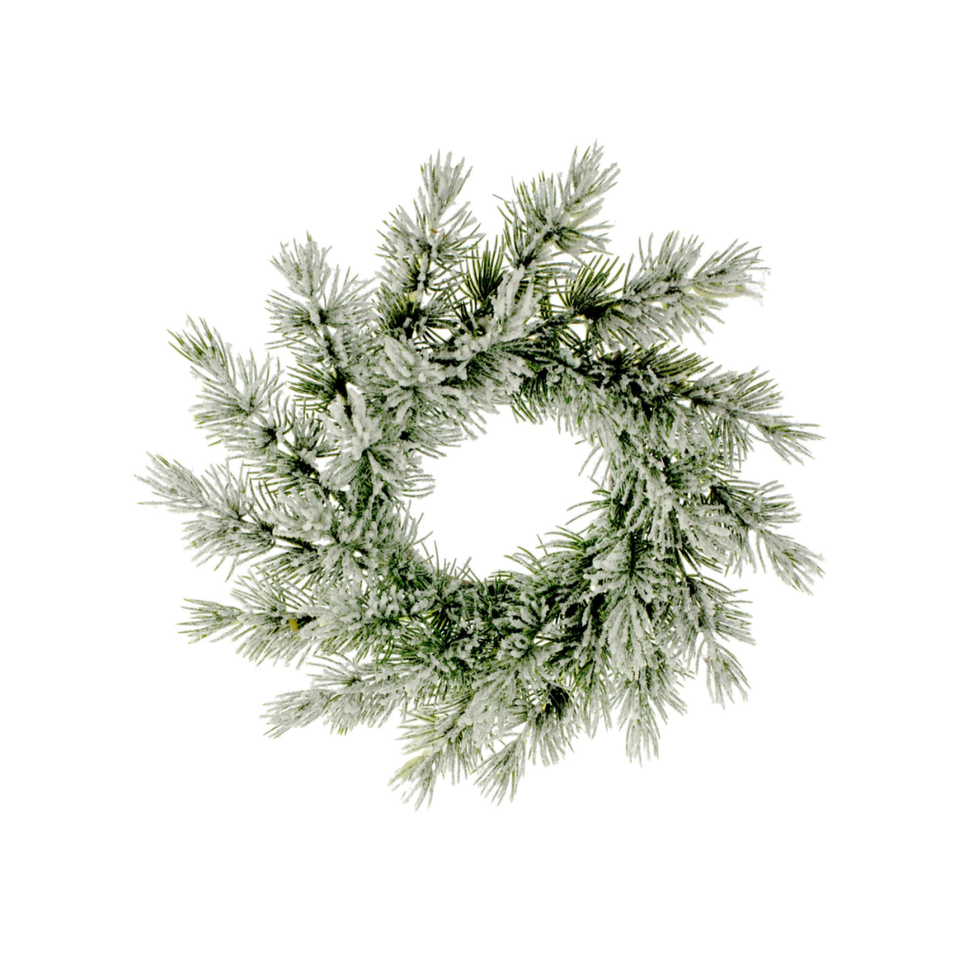 Heavily Flocked Artificial Wreath