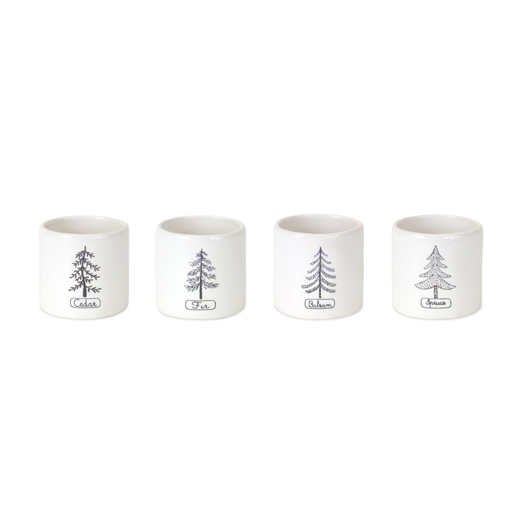 Black Tree Label Crock (S/4)