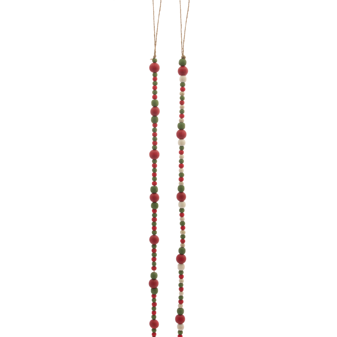 Wooden Holiday Bead Garland