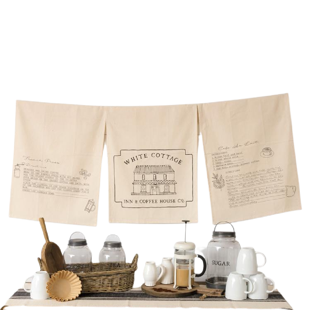 White Cottage Towels (Set of 3)