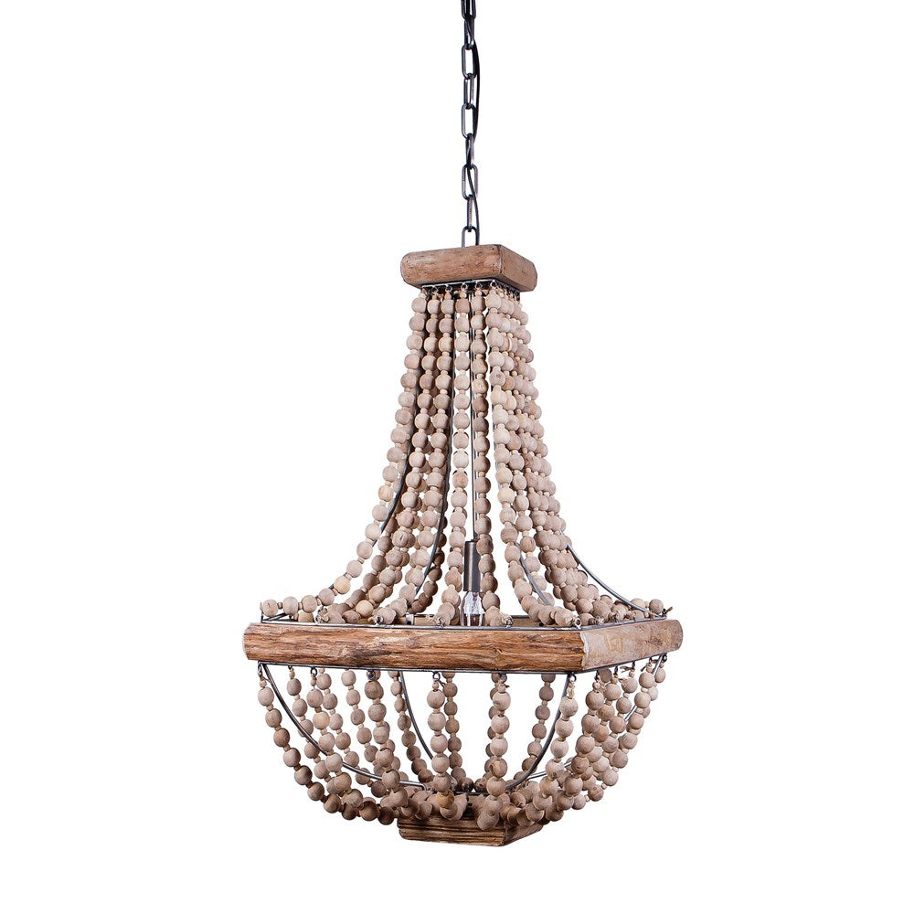 "Stranded" Wooden Bead Chandelier (5609697476765)