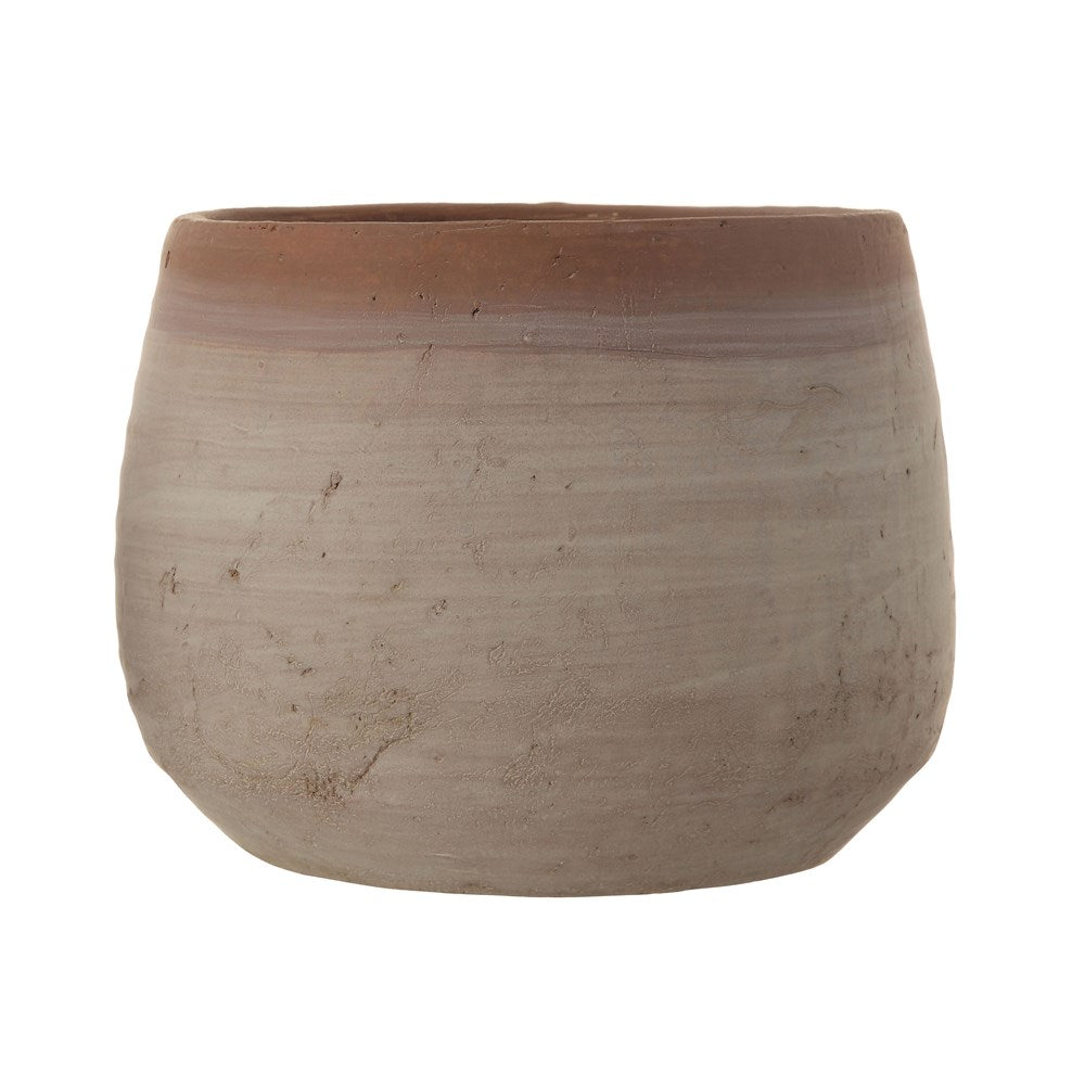 Whitewashed Terracotta Planter (M) (5637948866717)
